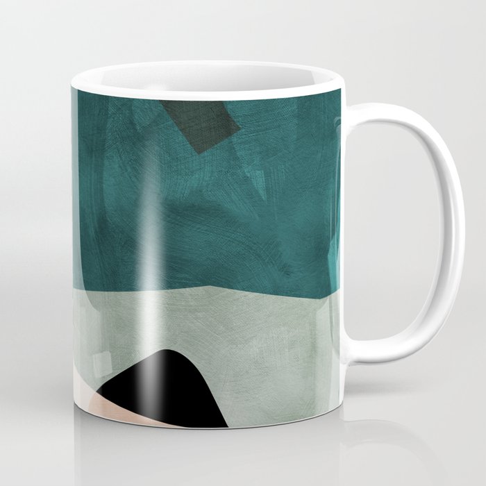 mid century shapes abstract painting 3 Coffee Mug