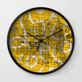 Omaha, USA - City Map Drawing Wall Clock