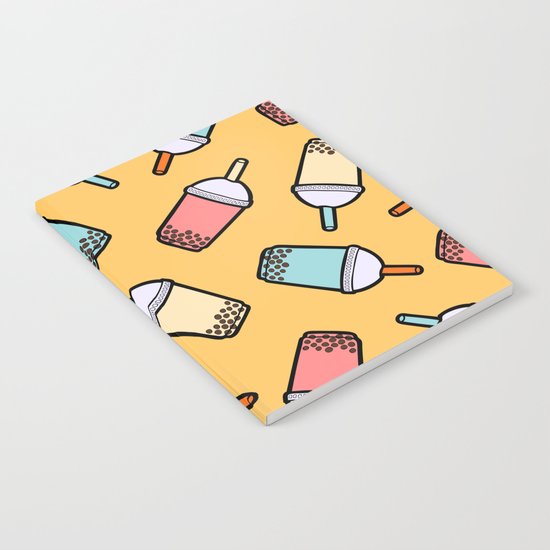 Bubble Tea Pattern Notebook