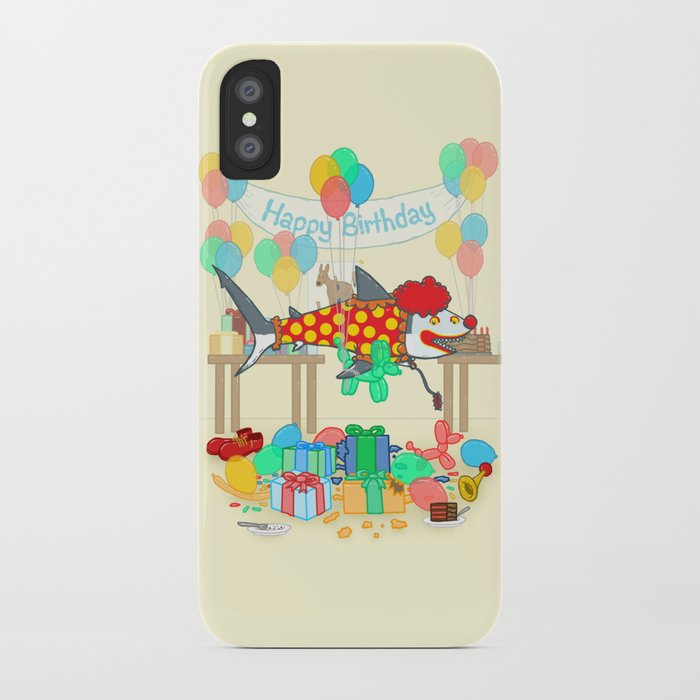 The Birthday Party Clown Shark iPhone Case
