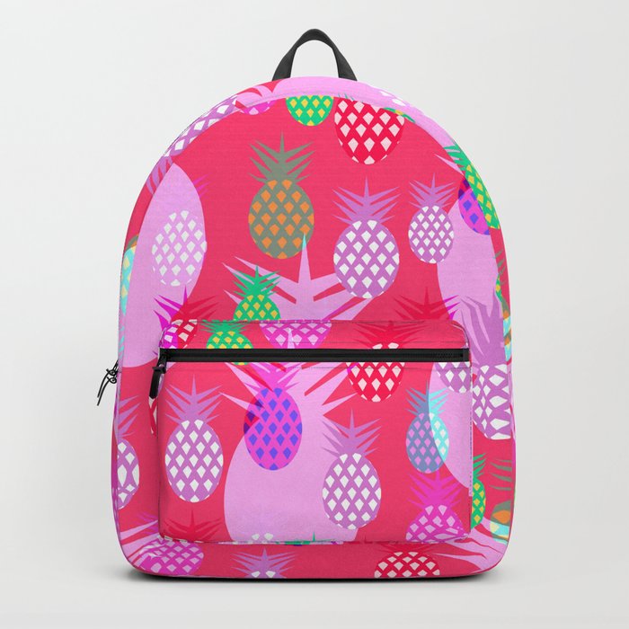 Pink tropical pineapples Backpack