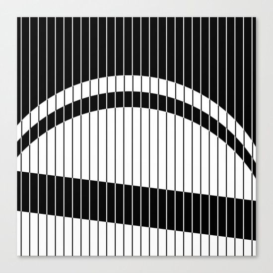 Colour Blind (Abstract, minimalistic black and white) Canvas Print