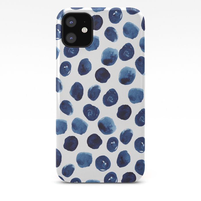 india blue paint ink spots design watercolor brush dots cell phone case cases