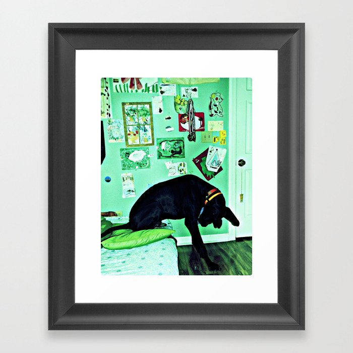 just like the man whose feet were too big for his bed. Framed Art Print