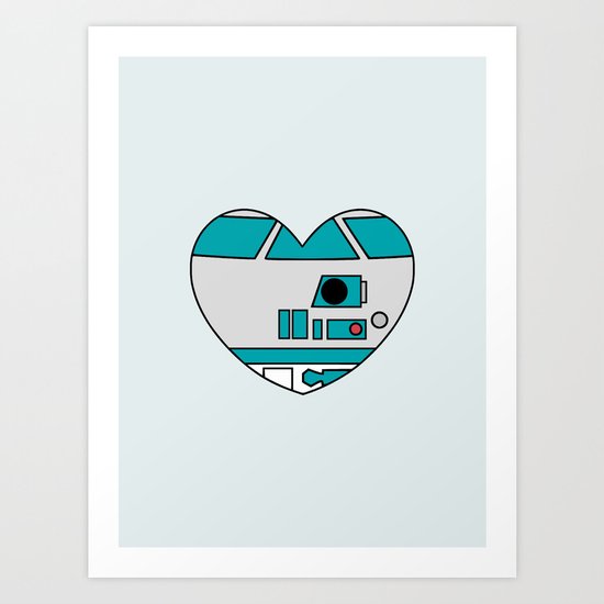 R2D2 Valentine Art Print