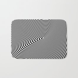 Spiral abstract pattern Bath Mat | Black And White, Fantastic, Trend, Pattern, Graphicdesign, Background, Spiral, Zebra, Illusion, Lines 