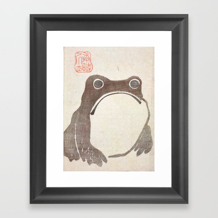 Matsumoto Hoji Grumpy Frog (1814) Framed Art Print