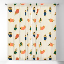 Pugs Swimmer Blackout Curtain
