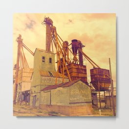 Gone by the Grain Side Metal Print | Forgotten, Warm, Sayre, Plum, Industrial, Cocoa, Photo, October, Digital Manipulation, Brown 