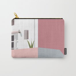 Postcard in pink Carry-All Pouch | Pastel, Trendy, Graphicdesign, Sky, Architectural, Digital, Pale, Design, Trending, House 