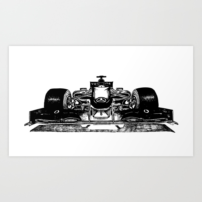 Formula 1 Car Art Print By Cosywalnut Society6