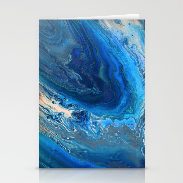 Blue Marble Agate Texture Stationery Cards