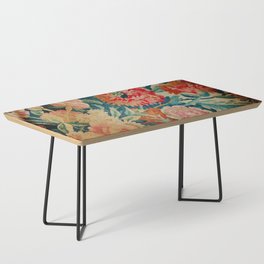 Medieval castle life | Textile floral pattern in a sofa cover | The upholstery art Coffee Table
