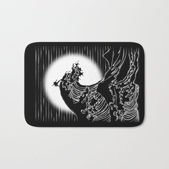 Waterbending (Black) Bath Mat