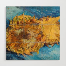 Vincent van Gogh - Two Cut Sunflowers Wood Wall Art