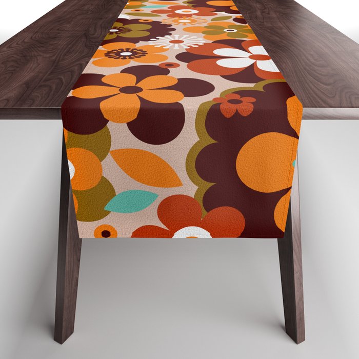 Groovy Florals – 60s Table Runner