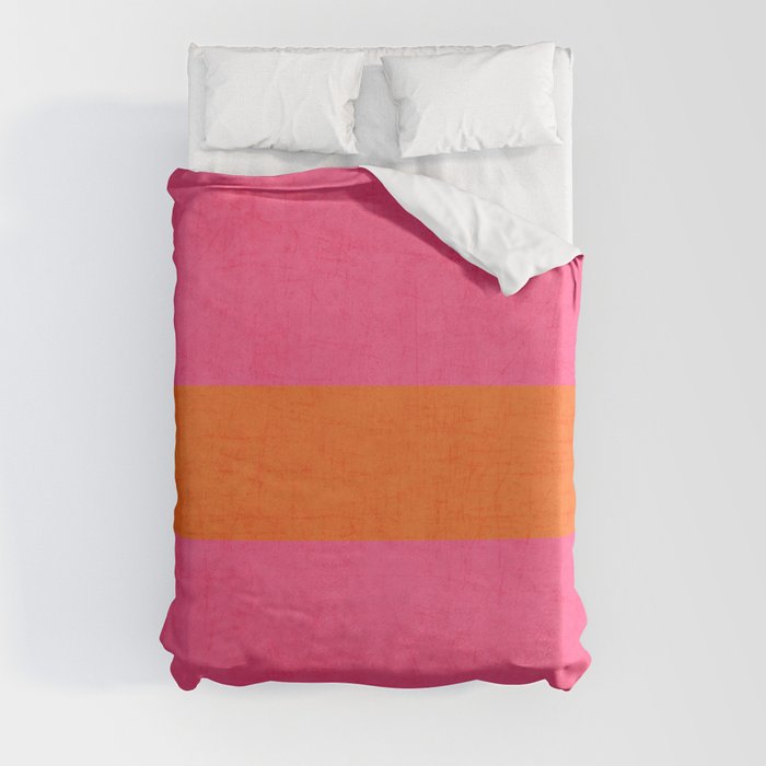 hot pink and orange classic  Duvet Cover