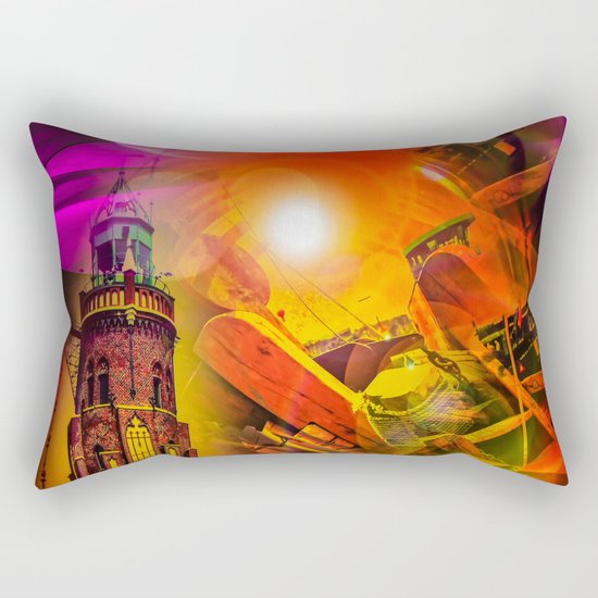 Lighthouse romance Rectangular Pillow
