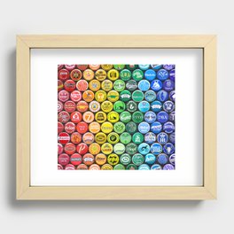 Rainbow Caps Recessed Framed Print