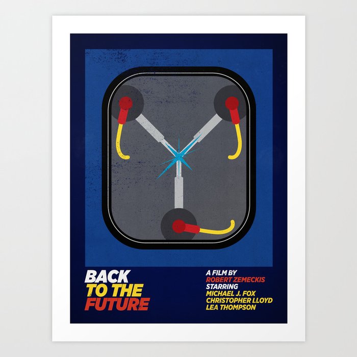 Minimal Movies 01 Back To The Future Art Print By Jacksamueldavey
