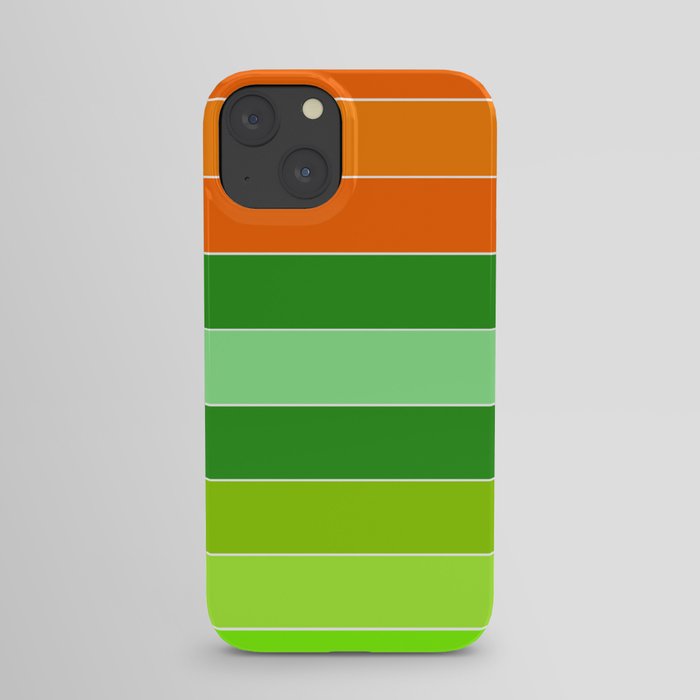 Green, Orange Stripe Irish St Patricks day iPhone Case