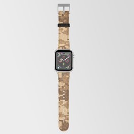 Personalized  P Letter on Brown Military Camouflage Army Commando Design, Veterans Day Gift / Valentine Gift / Military Anniversary Gift / Army Commando Birthday Gift  Apple Watch Band