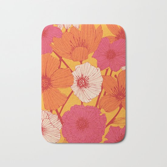 Summer Flowers Bath Mat