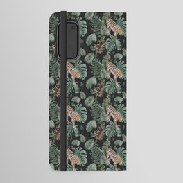 Leopard Jungle Black Pattern Android Wallet Case