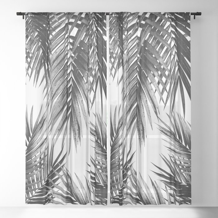 Palm Leaf Jungle Vibes #3 #tropical #decor #art #society6 Sheer Curtain