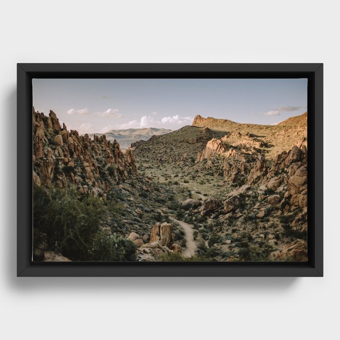 Balanced Rock - Big Bend Texas Valley Framed Canvas