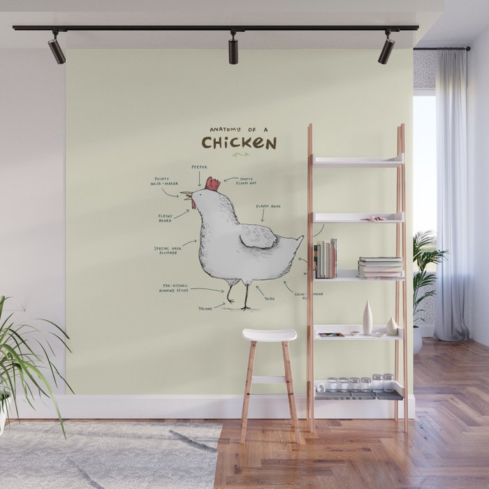 Anatomy of a Chicken Wall Mural