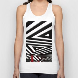 Black and White Unisex Tank Top