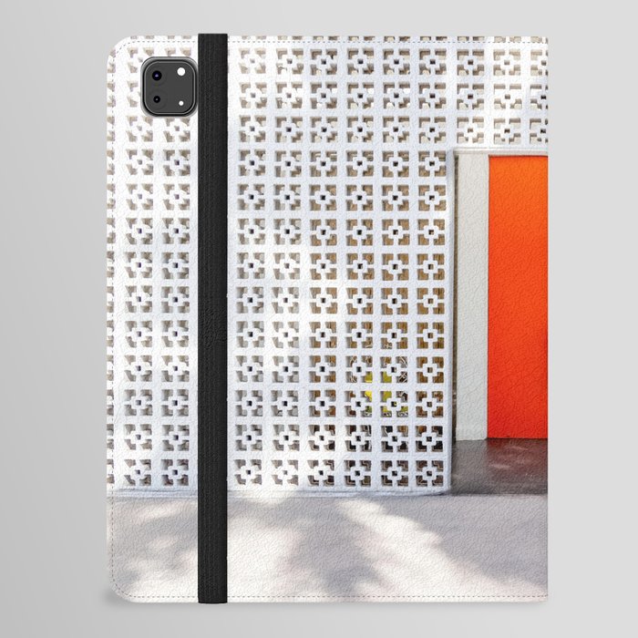 Parker Palm Springs Orange Doors with Palm Tree Shadow iPad Folio Case