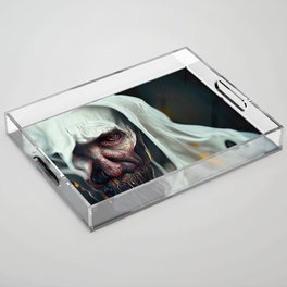 Scary ghost face #1 | AI fantasy art Acrylic Tray