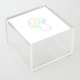 Pastel Rainbow Gradient Mushroom Acrylic Box