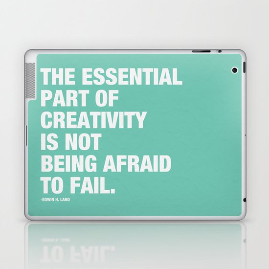The Essentail Part of Creativity is not Being Afraid to Fail Laptop & iPad Skin