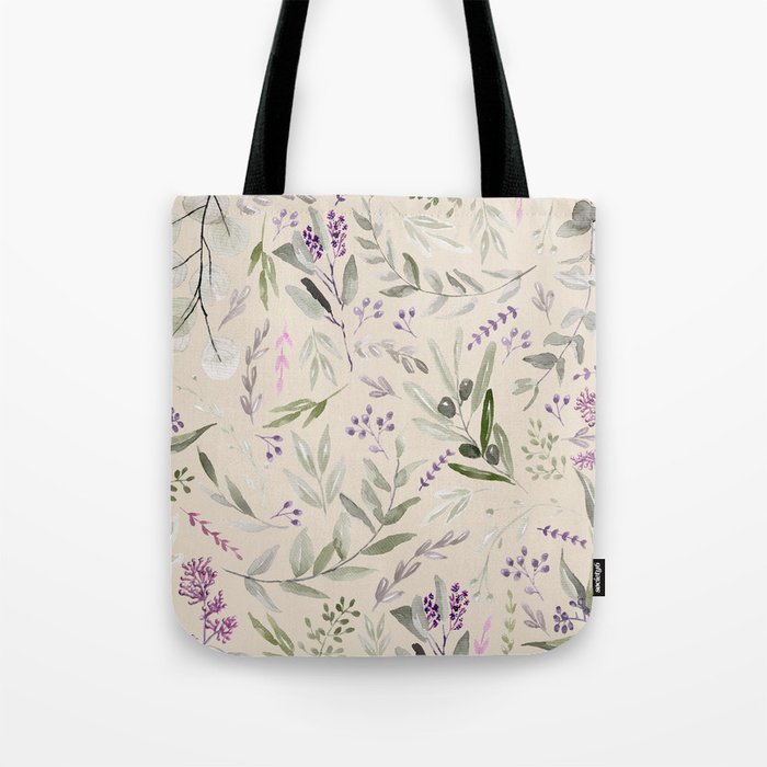 Eucalyptus Pastel Pattern - Blush Tote Bag