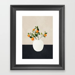  Orange Tree Branch in a Vase 01 Framed Art Print