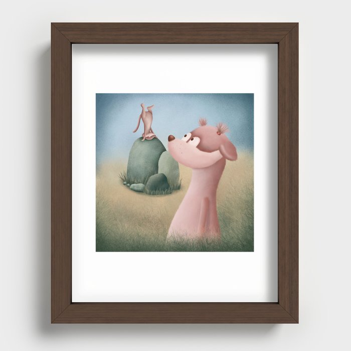 If you are lucky enough to find a weirdo never let them go Recessed Framed Print