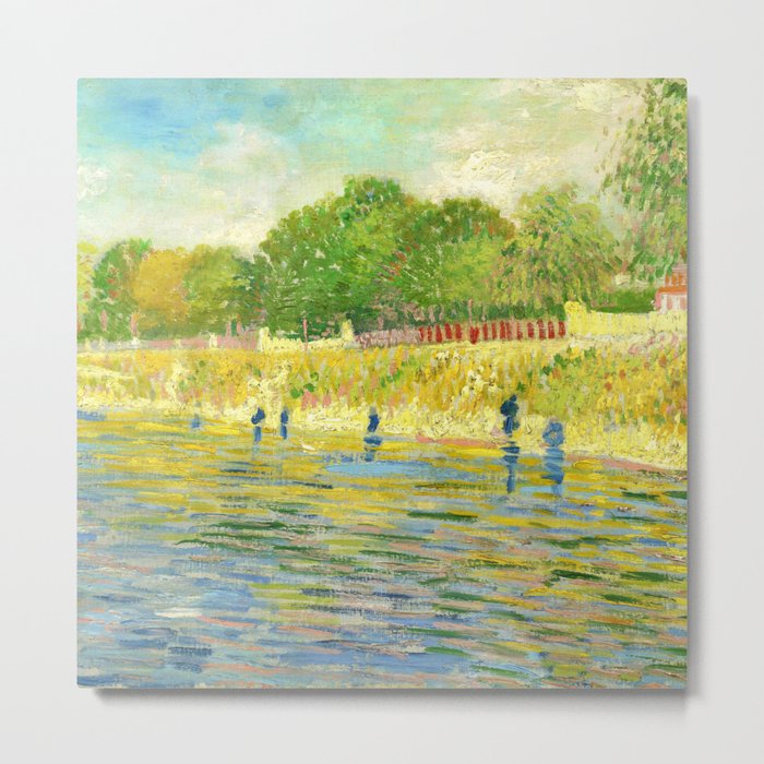 Vincent van Gogh "Bank of the Seine" Metal Print