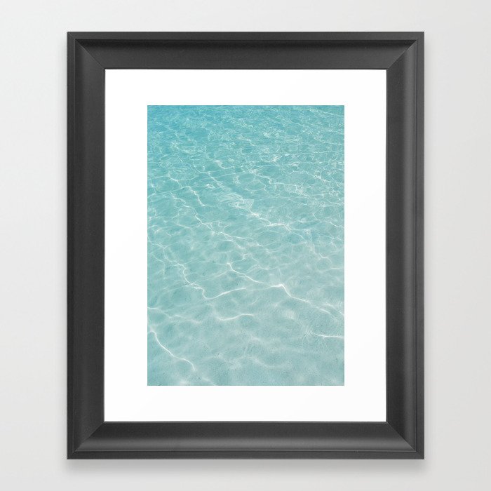 Crystal Clear Soft Turquoise Ocean Dream #1 #wall #art #society6 Framed Art Print