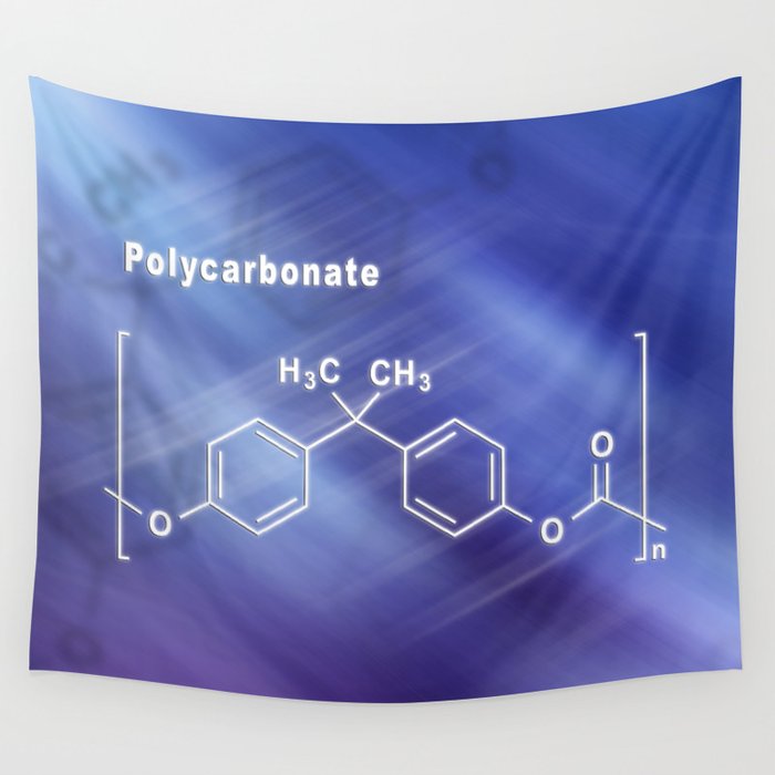 Polycarbonate PC, Structural chemical formula Wall Tapestry