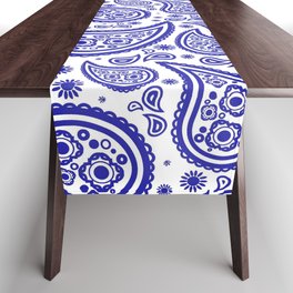 Paisley (Navy Blue & White Pattern) Table Runner