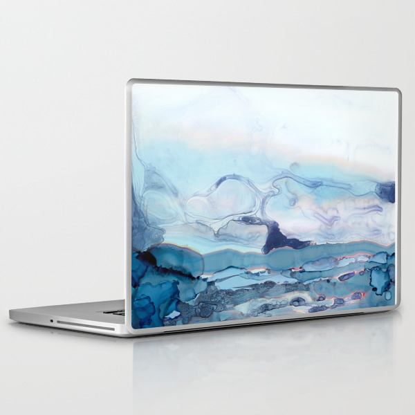 Indigo Abstract Painting No 6 Laptop Ipad Skin By Ccartstudio Society6