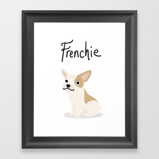 Frenchie - Cute Dog Series Framed Art Print