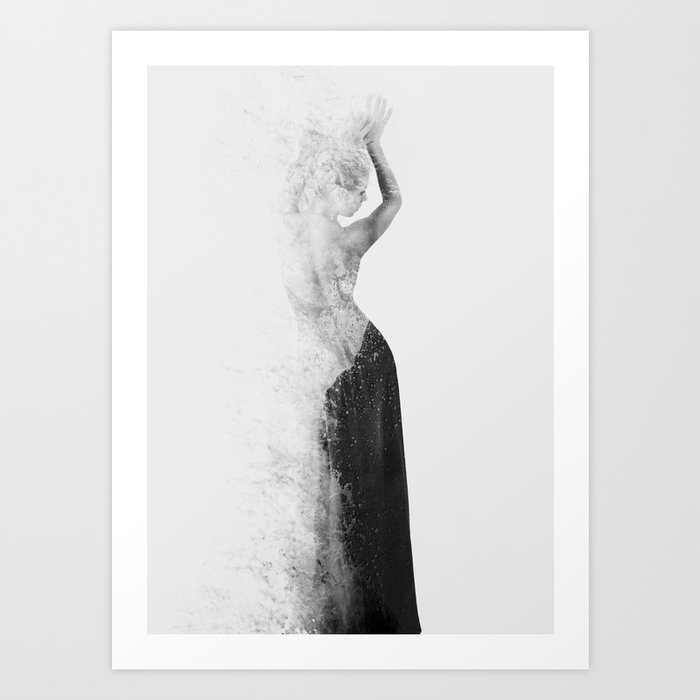 Inconspicuousness 2 (Black & White) Art Print