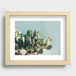 Prickly pear cactus in Marfa, West Texas Recessed Framed Print
