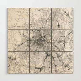 Nashville White Map Wood Wall Art