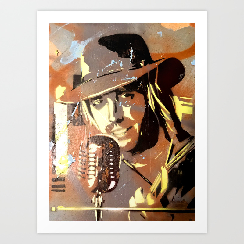 Tom Petty Painting Learning To Fly Art Print By Snug Lyfe