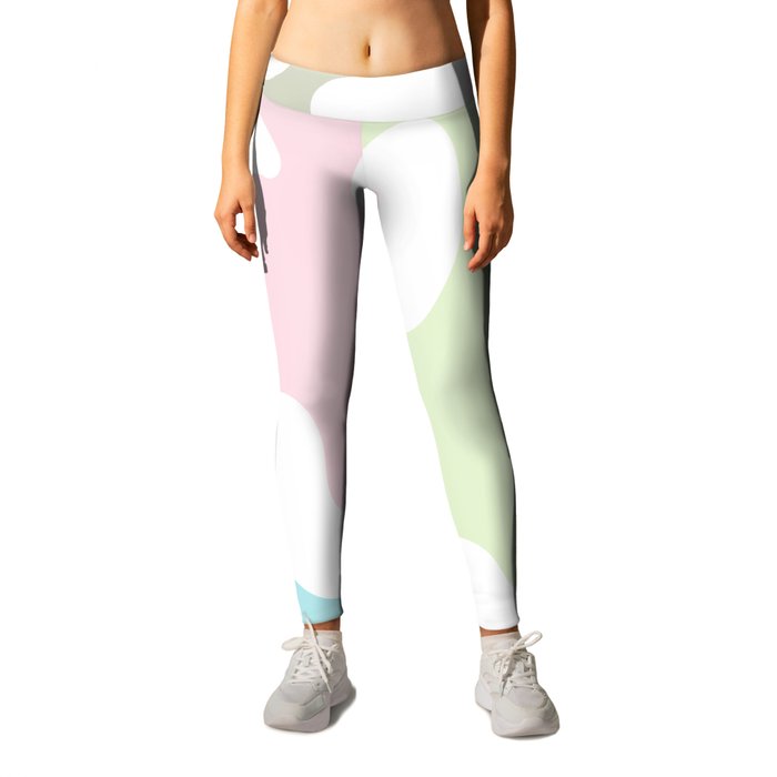 3 Abstract Shapes Pastel Background 220729 Valourine Design Leggings